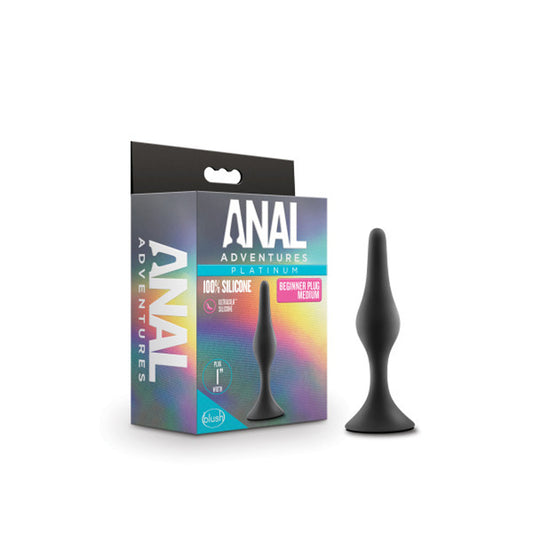Blush Anal Adventures Platinum Silicone Beginner Plug Black1