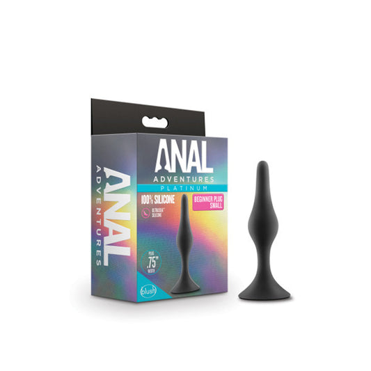 Blush Anal Adventures Platinum Silicone Beginner Plug Black 