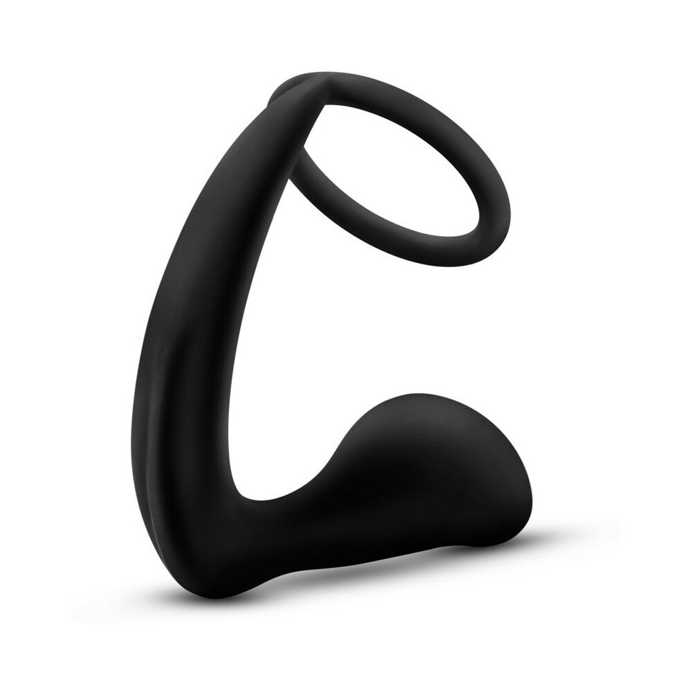 Blush Anal Adventures Platinum Silicone Cock Ring Plug Black1