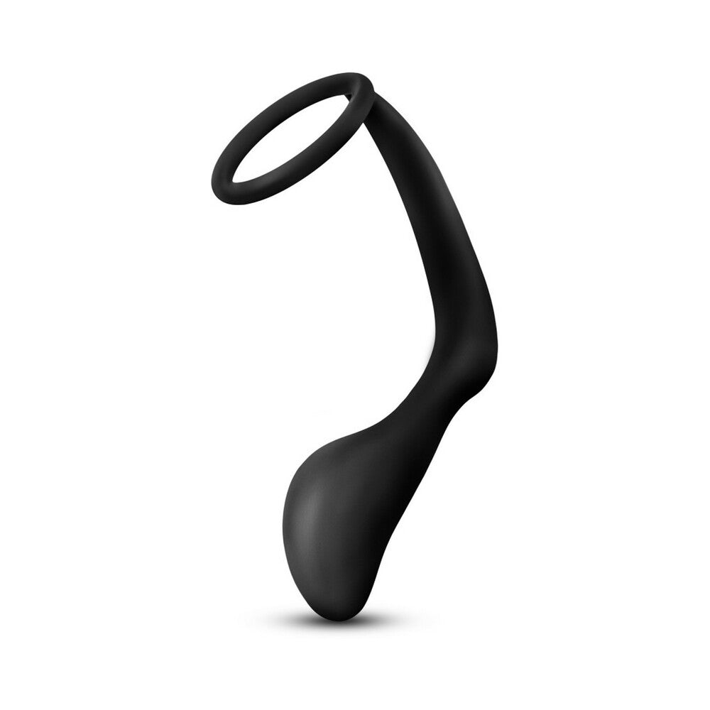 Blush Anal Adventures Platinum Silicone Cock Ring Plug Black3