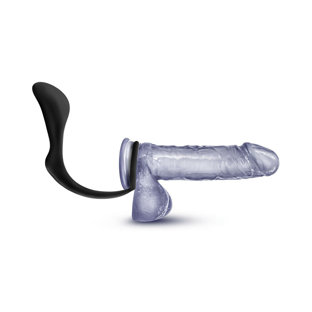 Blush Anal Adventures Platinum Silicone Cock Ring Plug Black4