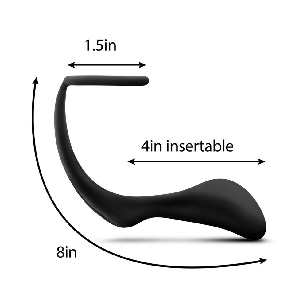 Blush Anal Adventures Platinum Silicone Cock Ring Plug Black7