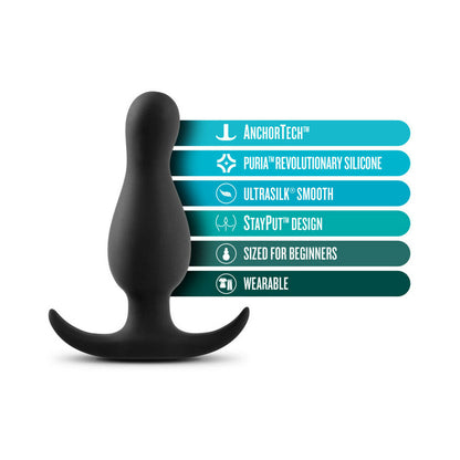 Blush Anal Adventures Platinum Silicone Curve Plug Black4