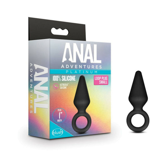Blush Anal Adventures Platinum Silicone Loop Plug Black 