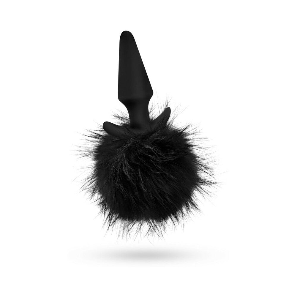 Blush Anal Adventures Platinum Silicone Rabbit Tail Plug Black1