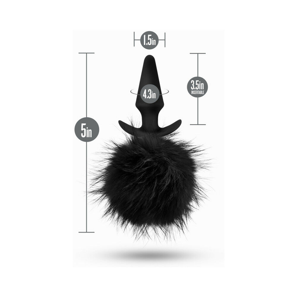 Blush Anal Adventures Platinum Silicone Rabbit Tail Plug Black5