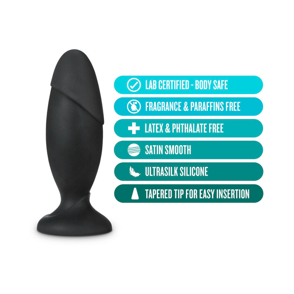 Blush Anal Adventures Platinum Silicone Rocket Plug Black2