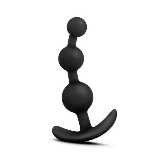 Blush Anal Adventures Platinum Silicone Small Anal Beads Plug Black1