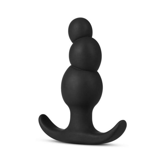 Blush Anal Adventures Platinum Silicone Stacked Plug Black1