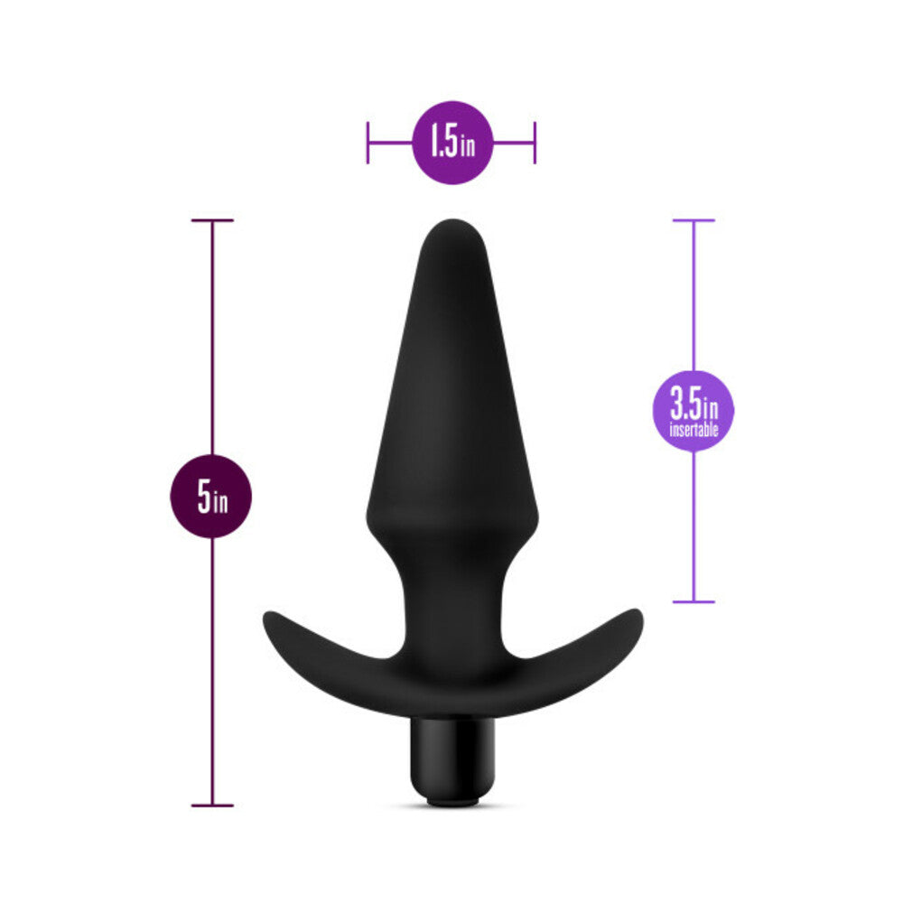 Blush Anal Adventures Platinum Silicone Vibrating Plug Black5