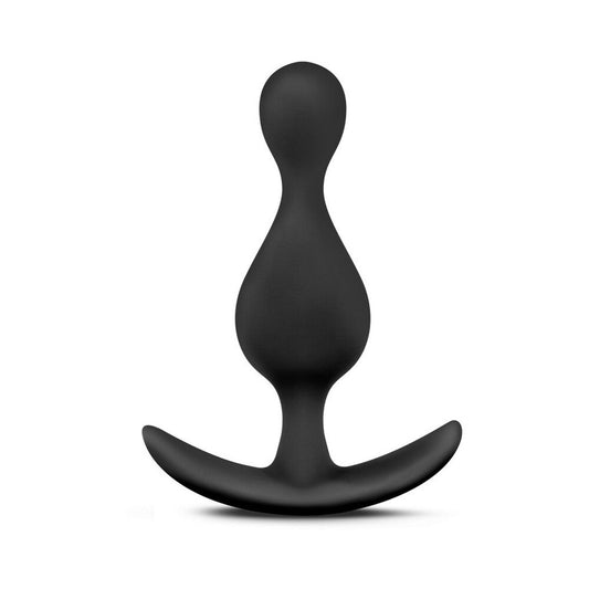 Blush Anal Adventures Platinum Silicone Wave Plug Black1