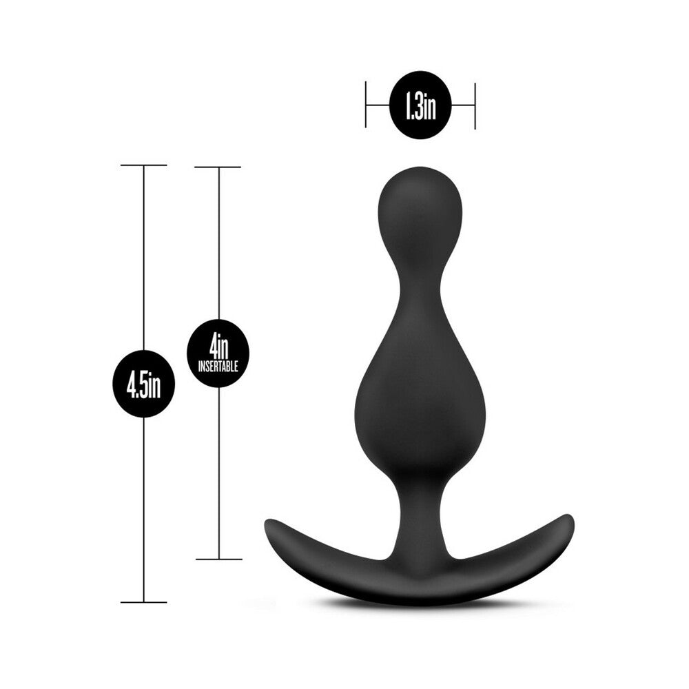Blush Anal Adventures Platinum Silicone Wave Plug Black4