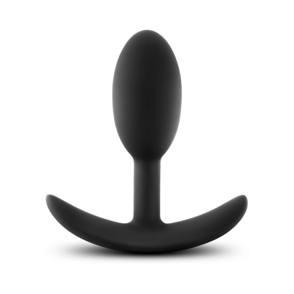 Blush Anal Adventures Platinum Silicone Weighted Vibra Slim Plug Black2