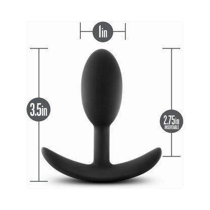 Blush Anal Adventures Platinum Silicone Weighted Vibra Slim Plug Black8