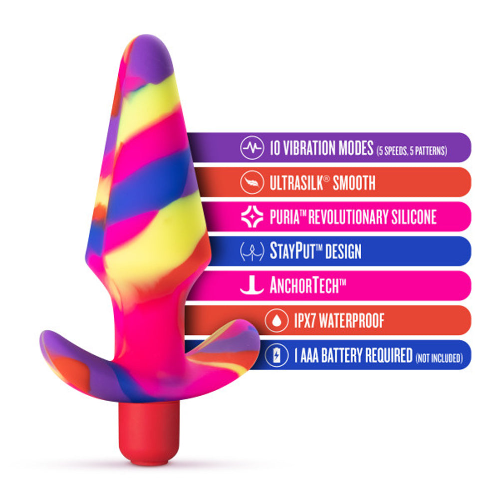 Blush Avant Free Spirit Silicone Vibrating Anal Plug Scarlet7