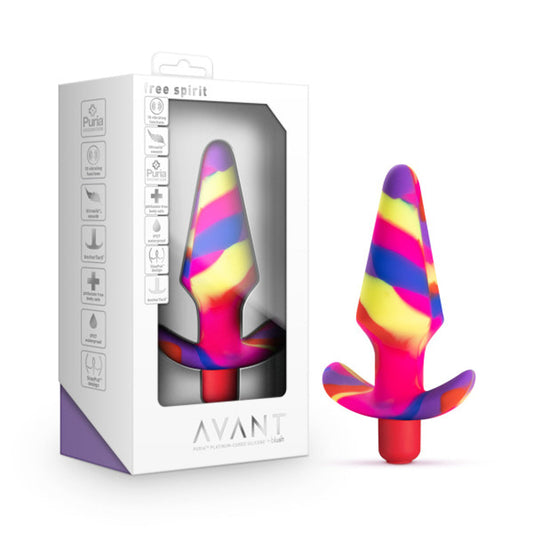 Blush Avant Free Spirit Silicone Vibrating Anal Plug Scarlet 