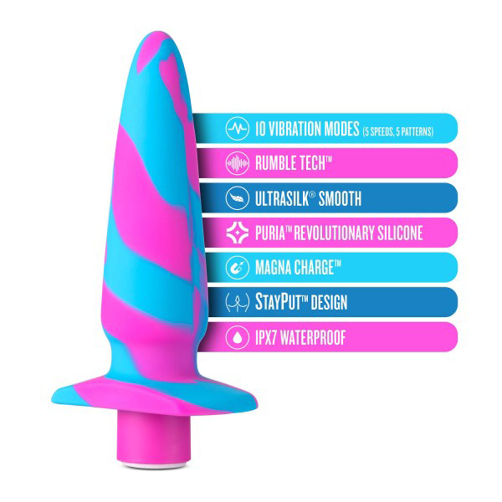 Blush Avant Vibrotize Vibrating Silicone Anal Plug Fuchsia6