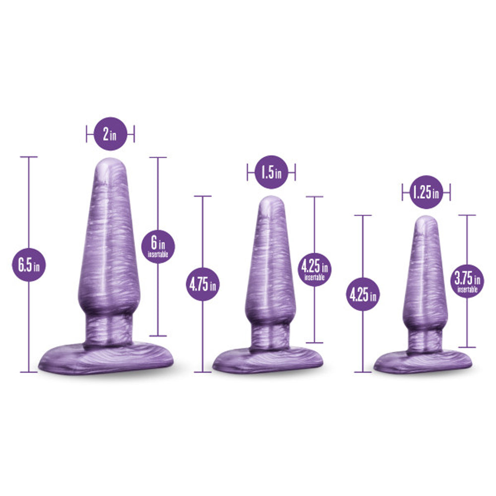 Blush B Yours 3-Piece Anal Trainer Kit Purple Swirl4