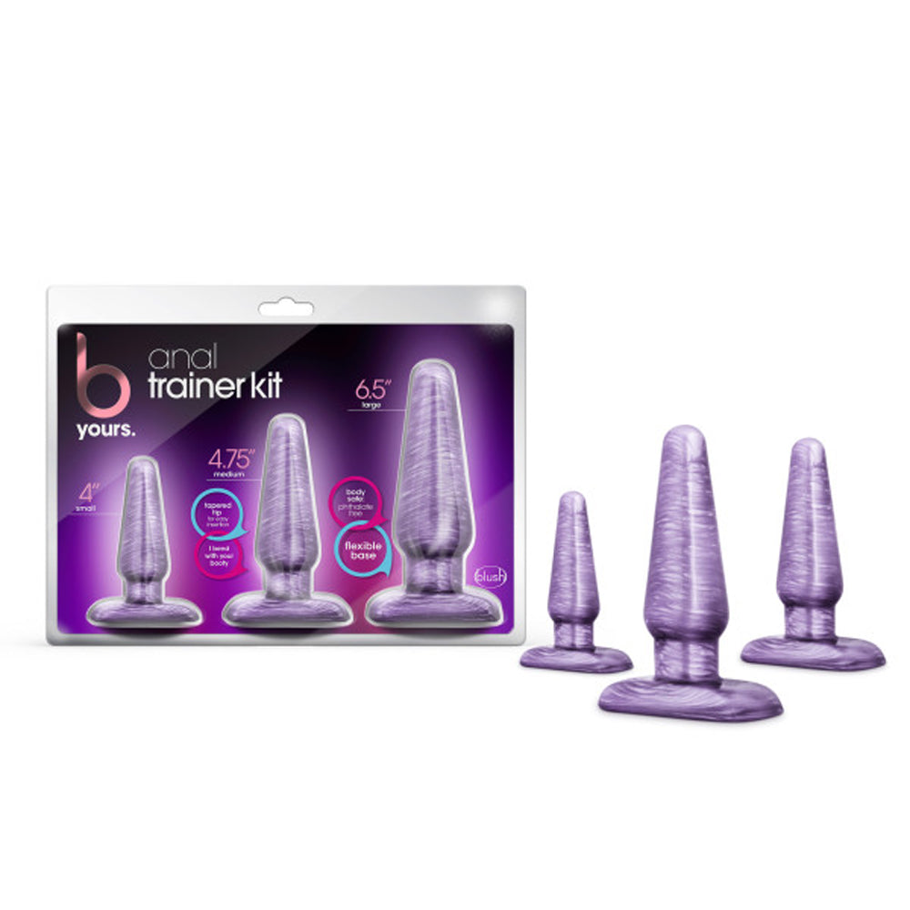 Blush B Yours 3-Piece Anal Trainer Kit Purple Swirl 