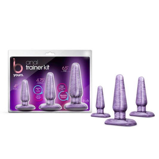 Blush B Yours 3-Piece Anal Trainer Kit Purple Swirl 