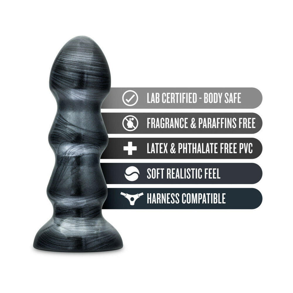 Blush Jet Black Jack 7 in. Anal Plug Carbon Metallic Black4