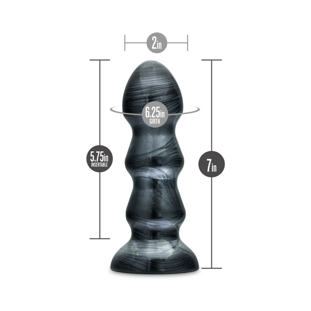 Blush Jet Black Jack 7 in. Anal Plug Carbon Metallic Black7