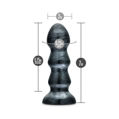 Blush Jet Black Jack 7 in. Anal Plug Carbon Metallic Black7