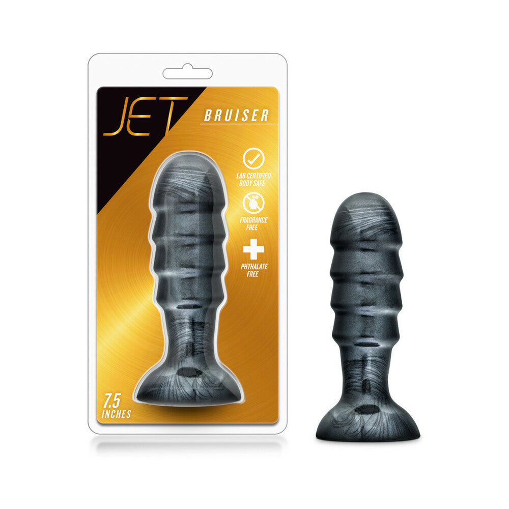 Blush Jet Bruiser 7.5 in. Anal Plug Carbon Metallic Black 