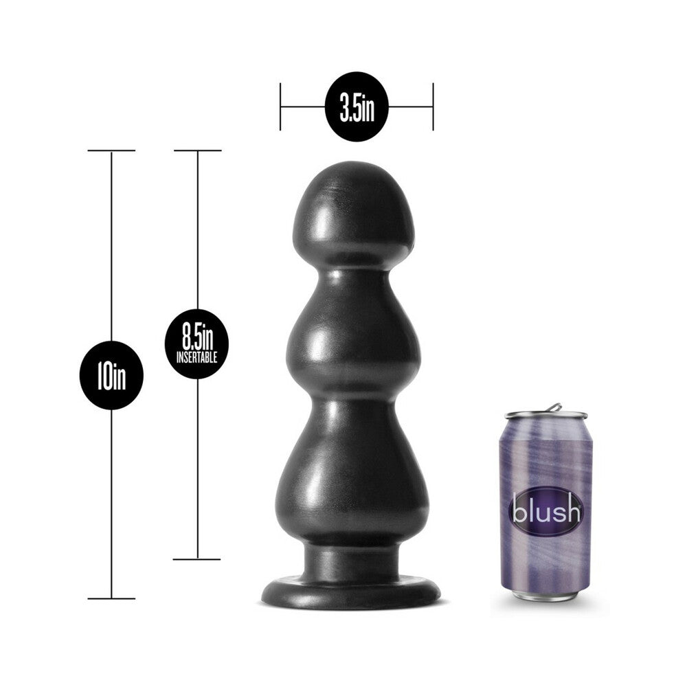Blush Jet Fierce 10 in. Anal Plug Carbon Metallic Black 5
