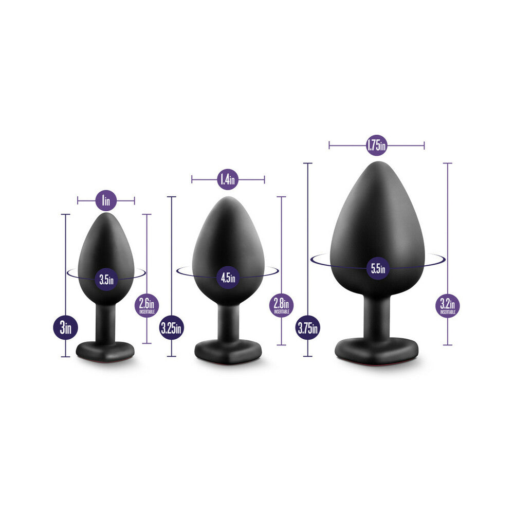 Blush Luxe 3-Piece Bling Plug Training Kit with Base Black 13