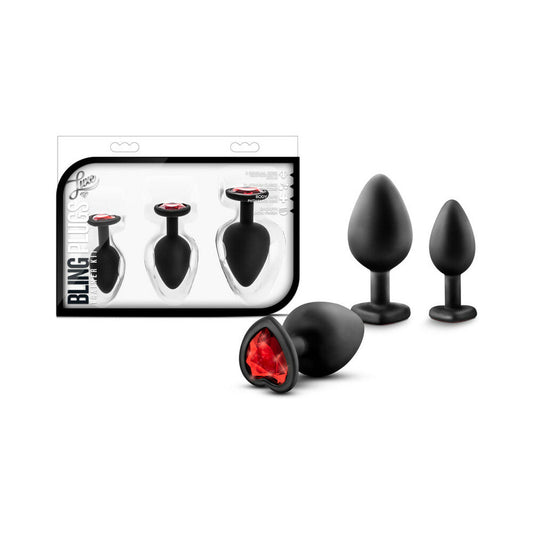 Blush Luxe 3-Piece Bling Plug Training Kit with Base Black 1
