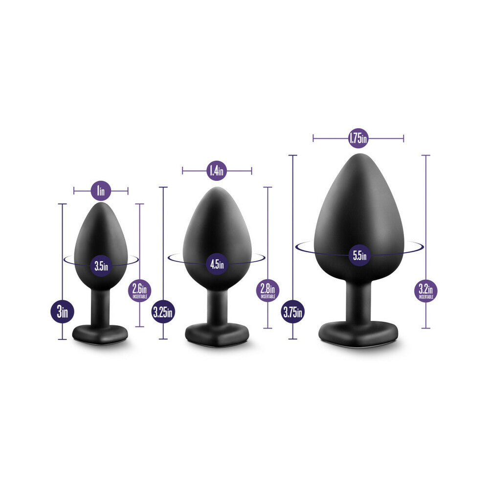 Blush Luxe 3-Piece Bling Plug Training Kit with Base Black 7
