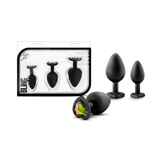 Blush Luxe 3-Piece Bling Plug Training Kit with Base Black 