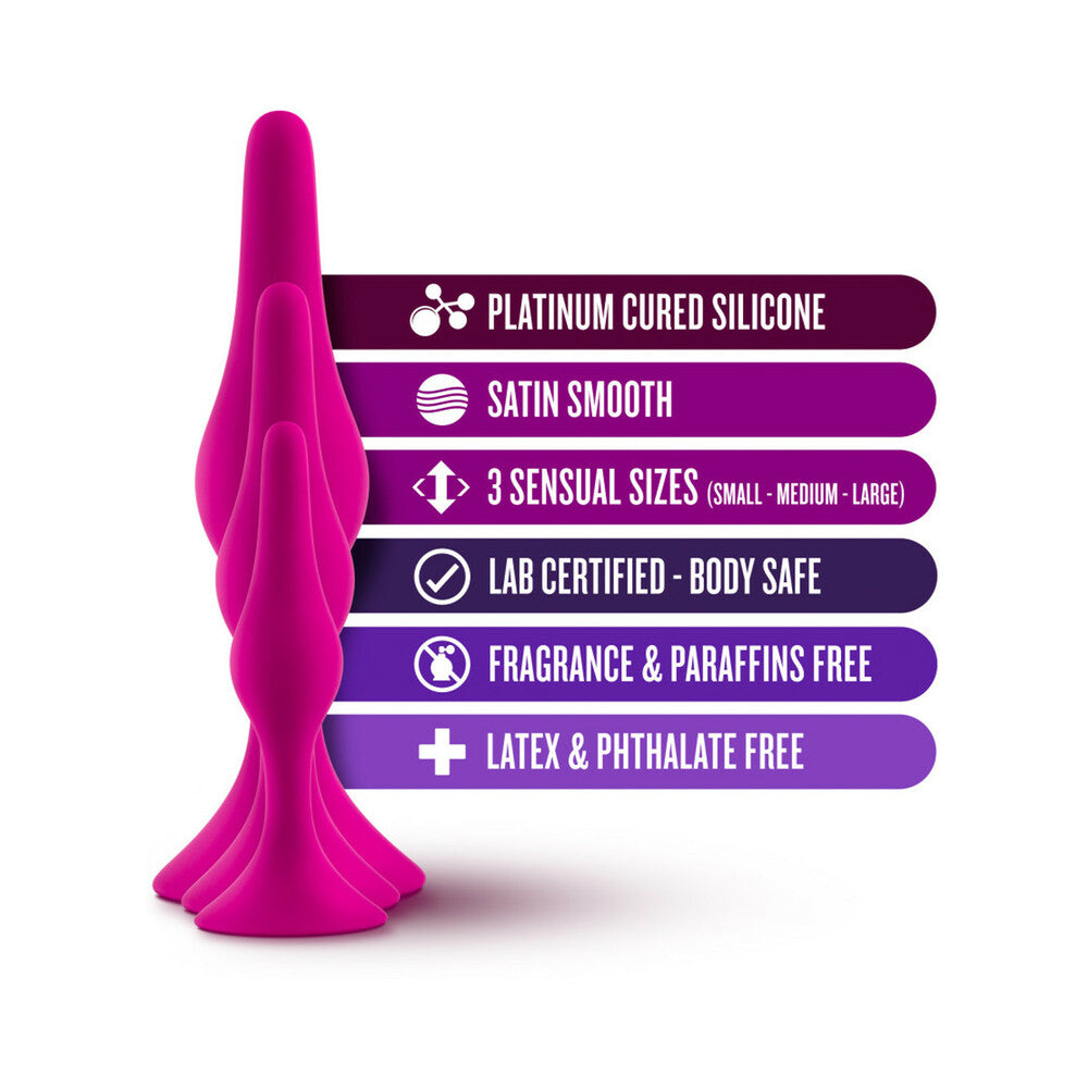 Blush Luxe 3-Piece Silicone Beginner Plug Kit11