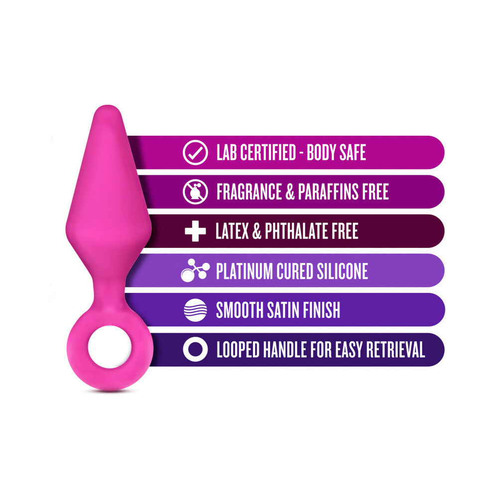 Blush Luxe Candy Rimmer 3-Piece Silicone Anal Plug Kit Pink2