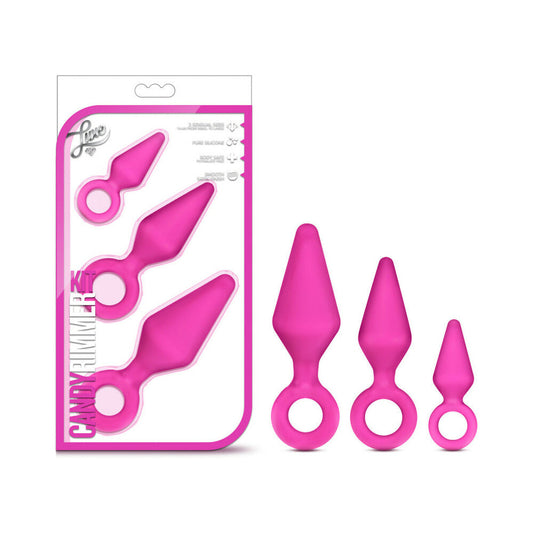 Blush Luxe Candy Rimmer 3-Piece Silicone Anal Plug Kit Pink 