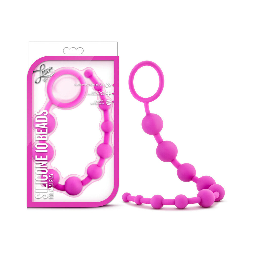 Blush Luxe Silicone 10 Beads for Anal Play 1