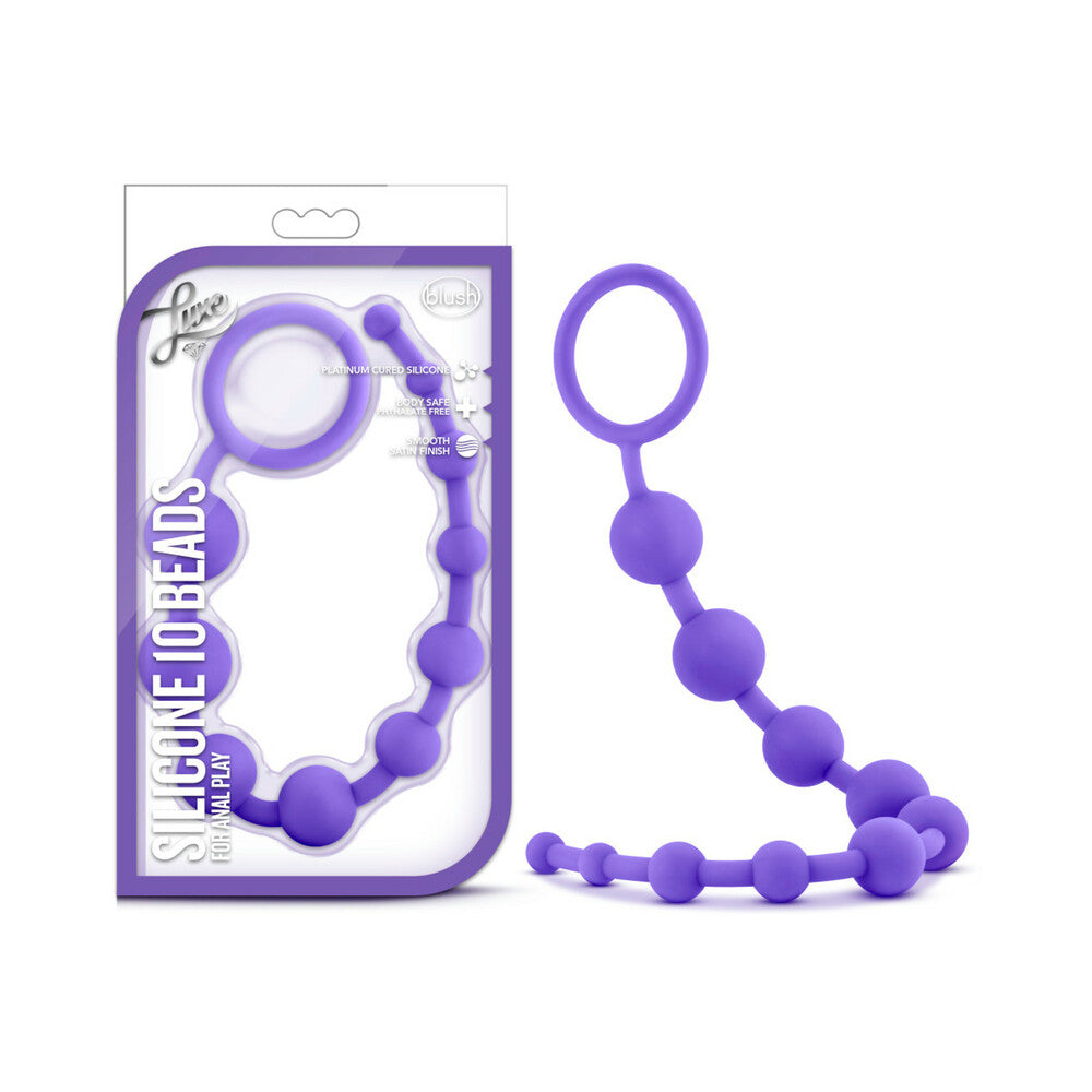 Blush Luxe Silicone 10 Beads for Anal Play 2