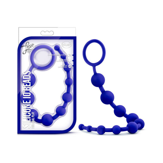 Blush Luxe Silicone 10 Beads for Anal Play 