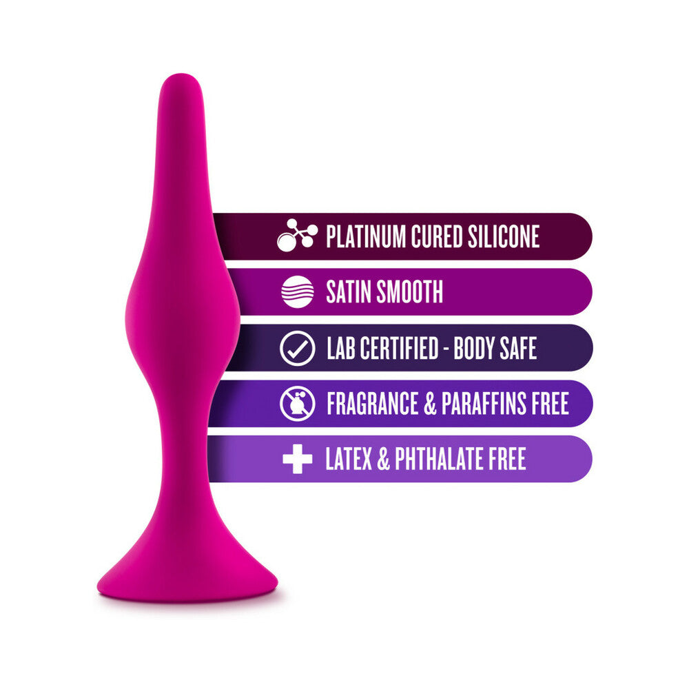 Blush Luxe Silicone Beginner Plug Medium Pink4