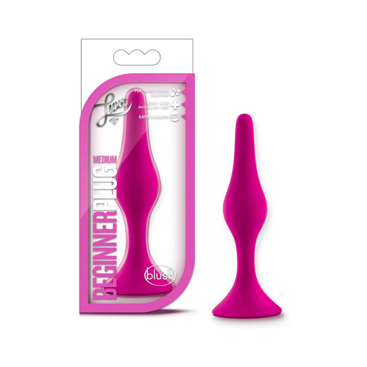 Blush Luxe Silicone Beginner Plug Medium Pink 