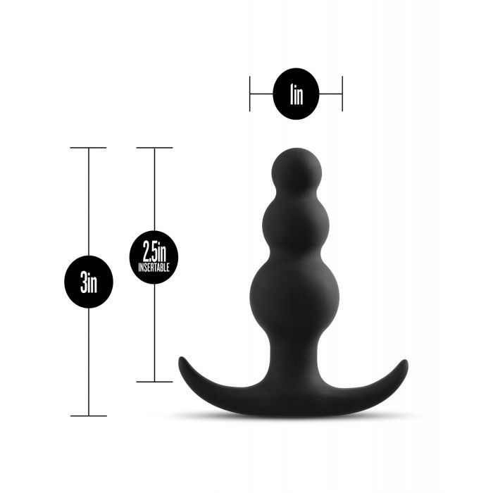 Blush Novalties Anal Adventures Beaded Plug - Black 3