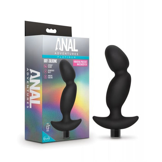 Blush Novalties Anal Adventures Platinum Silicone Vibrating Prostate Massager 04 - Black 