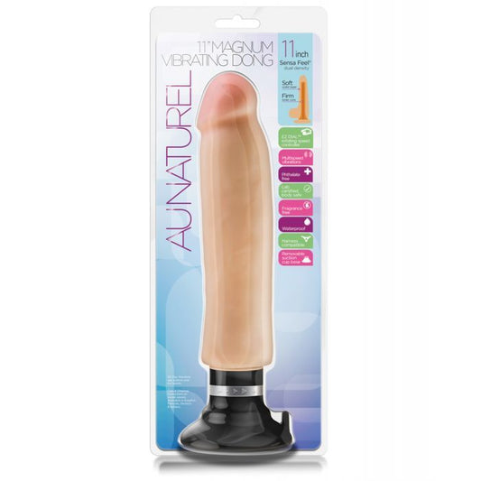 Blush Novalties Au Naturel 11" Magnum Vibrating Dong - Beige 