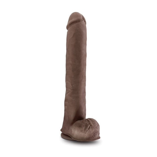 Blush Novalties Au Naturel Daddy 14" Sensa Feel Dual Density Dong w/Suction Cup - Chocolate 1