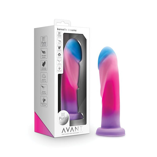 Blush Novalties Avant Borealis Dreams Silicone Dildo - Cotton Candy 
