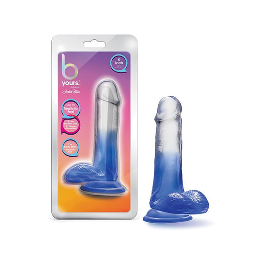 Blush Novalties B Yours 6" Stella Blue Dildo - Blue 