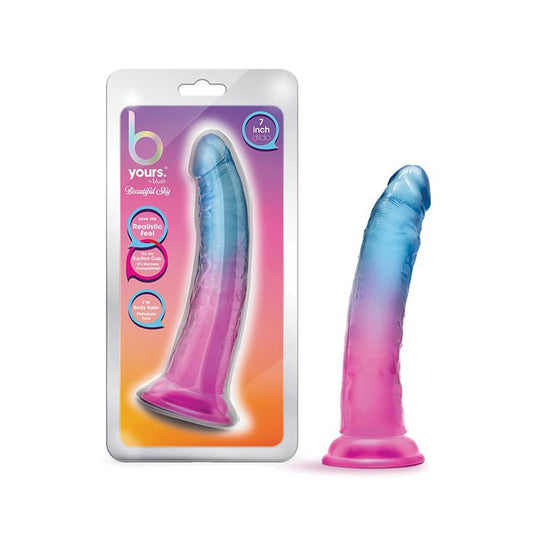 Blush Novalties B Yours 7" Beautiful Sky Dildo - Sunset 