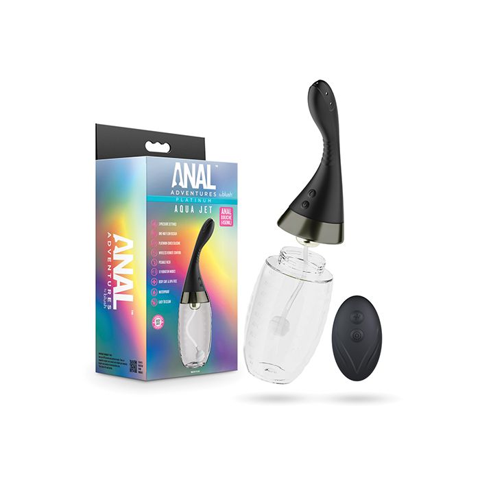 Blush Novelties Anal Adventures Platinum Aqua Jet - Black 