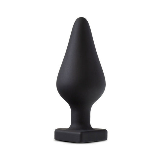 Blush Temptasia 'Fuck Me' Silicone Anal Plug with Heart-Shaped Base Black1